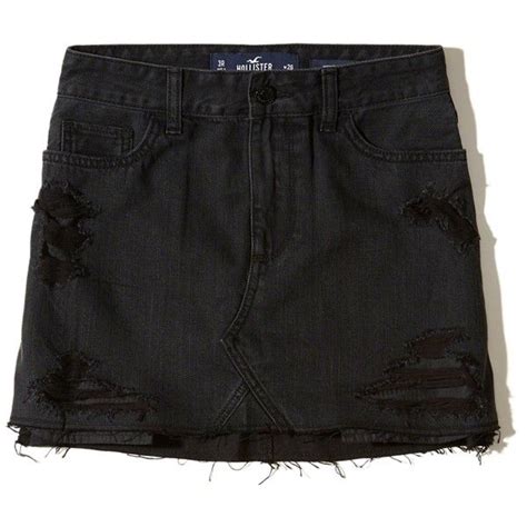 hollister denim skirt|dark ripped denim skirt.